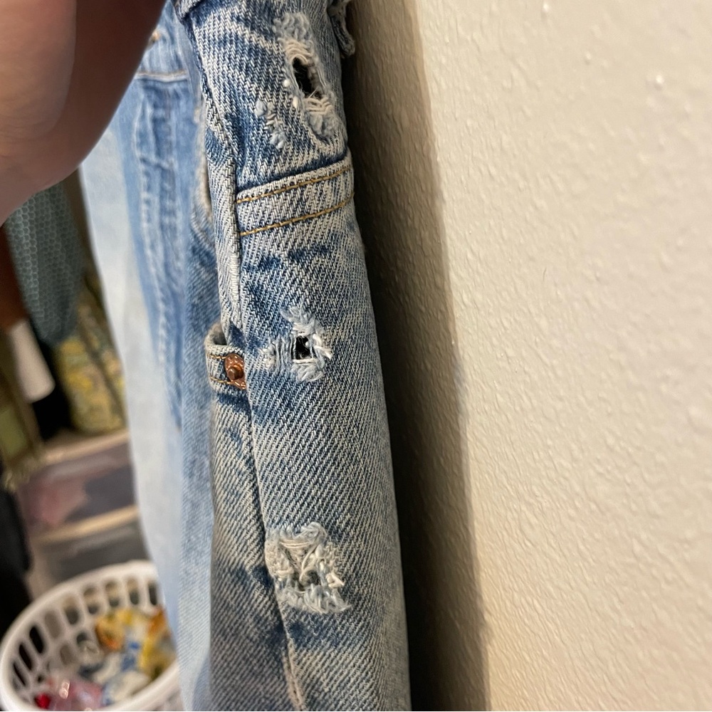 VINTAGE LEVI'S 505 ORANGE TAB DENIM BLUE JEANS MENS SIZE 40x30 1996 - Picture 7 of 9